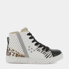 2959600 White Animal Print Sneakers