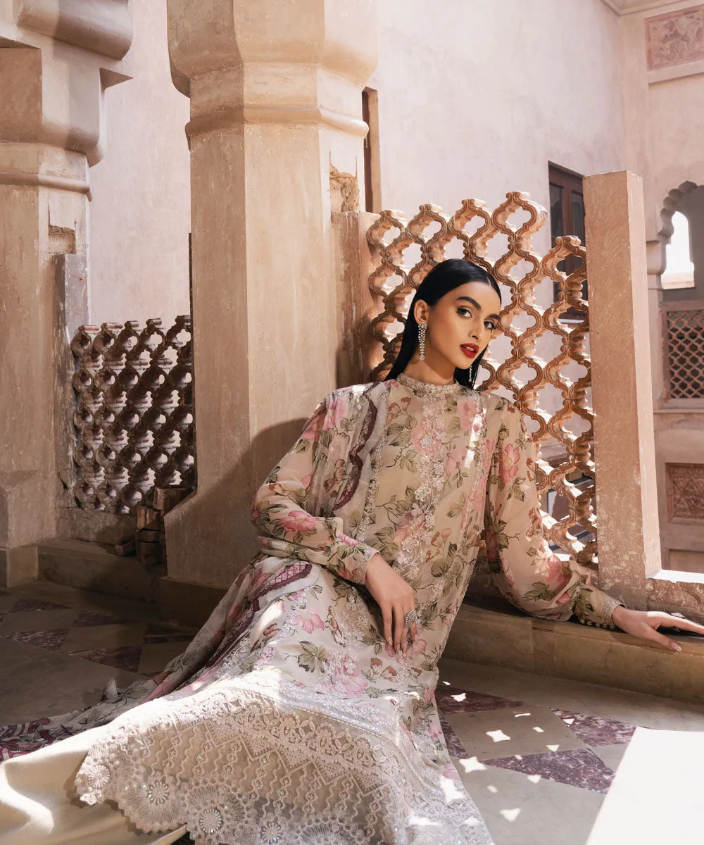 3 Piece - Chiffon Suit with Beautiful Embroidery