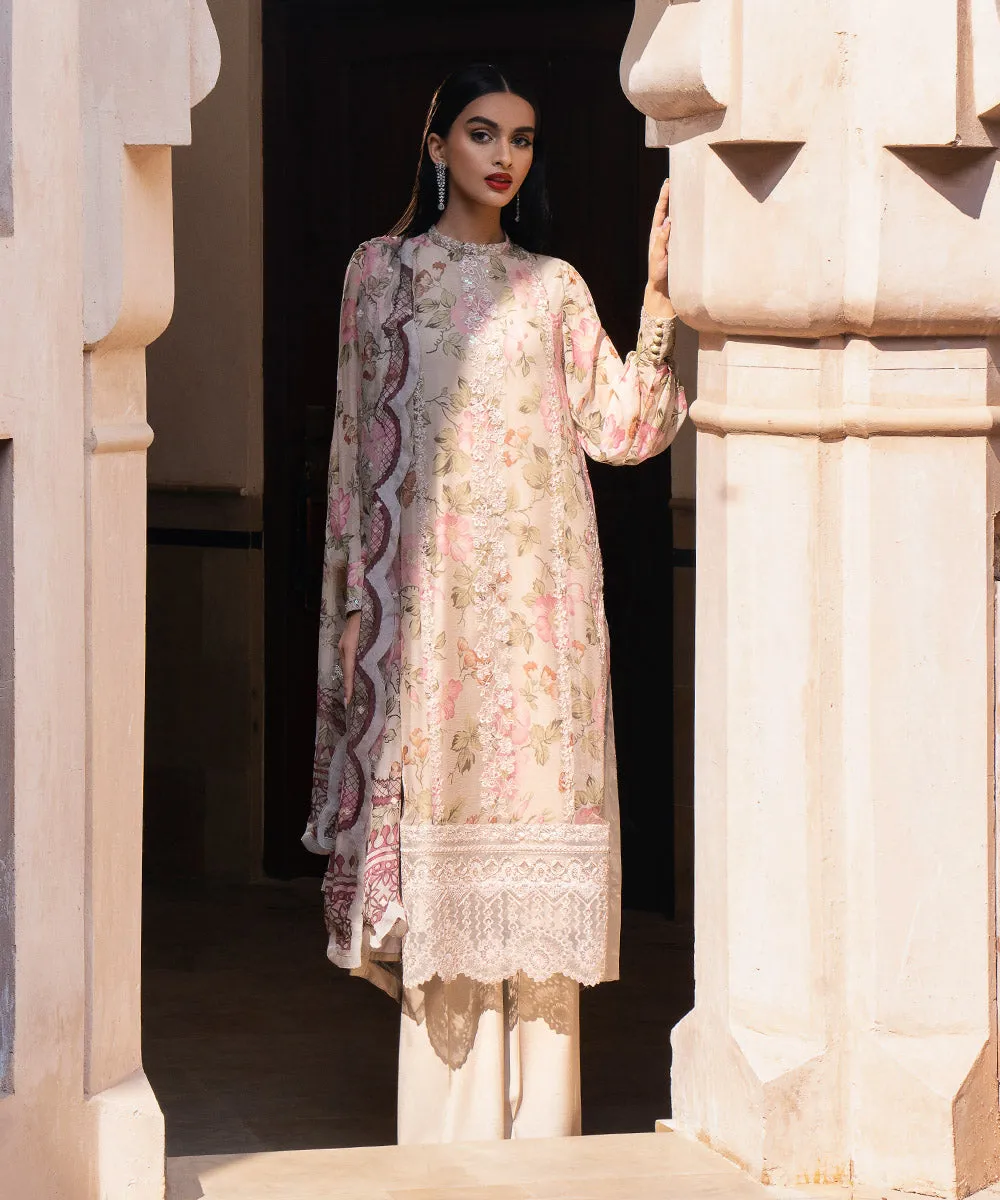 3 Piece - Chiffon Suit with Beautiful Embroidery