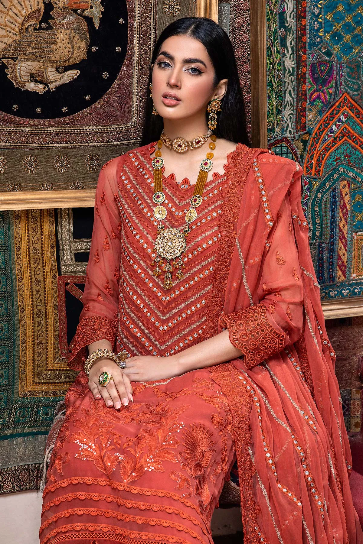 3 Piece Unstitched Embroidered Chiffon CCE21-06