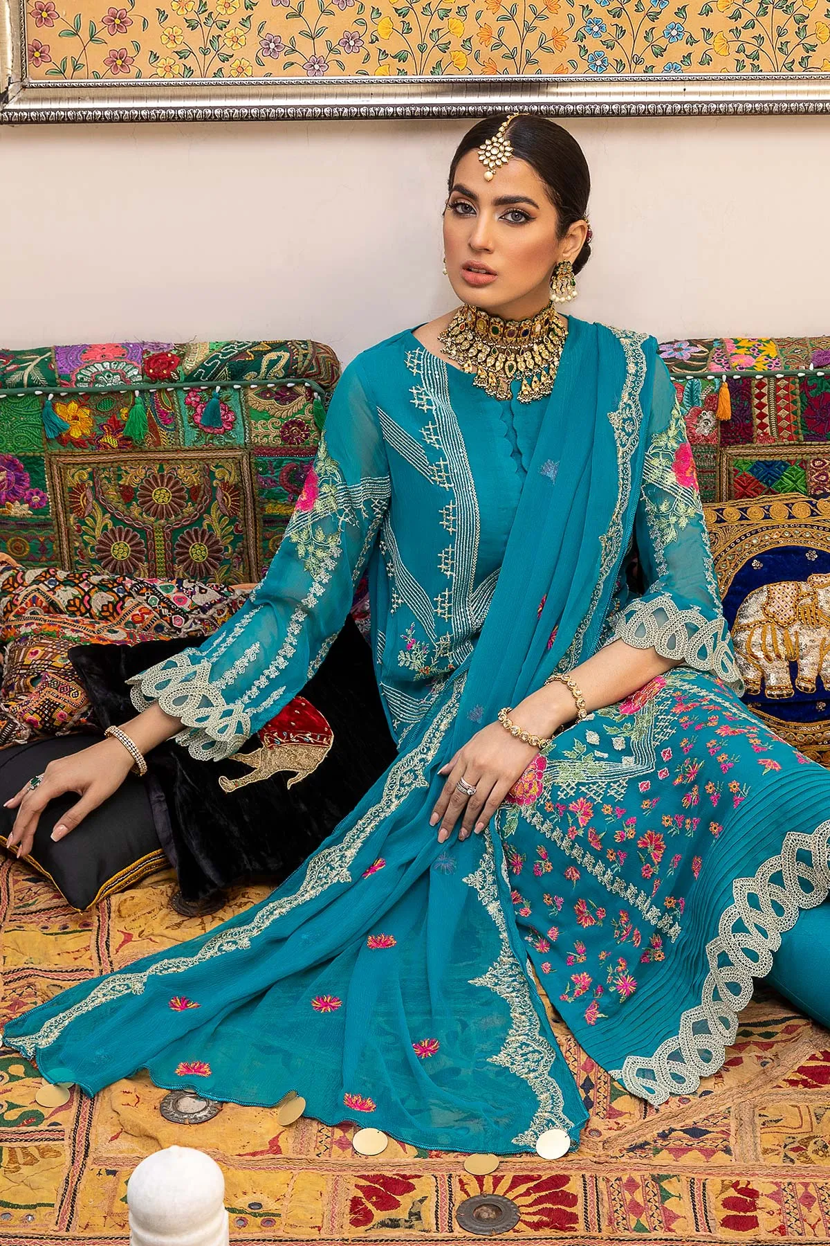 3 Piece Unstitched Embroidered Chiffon CCE21-07