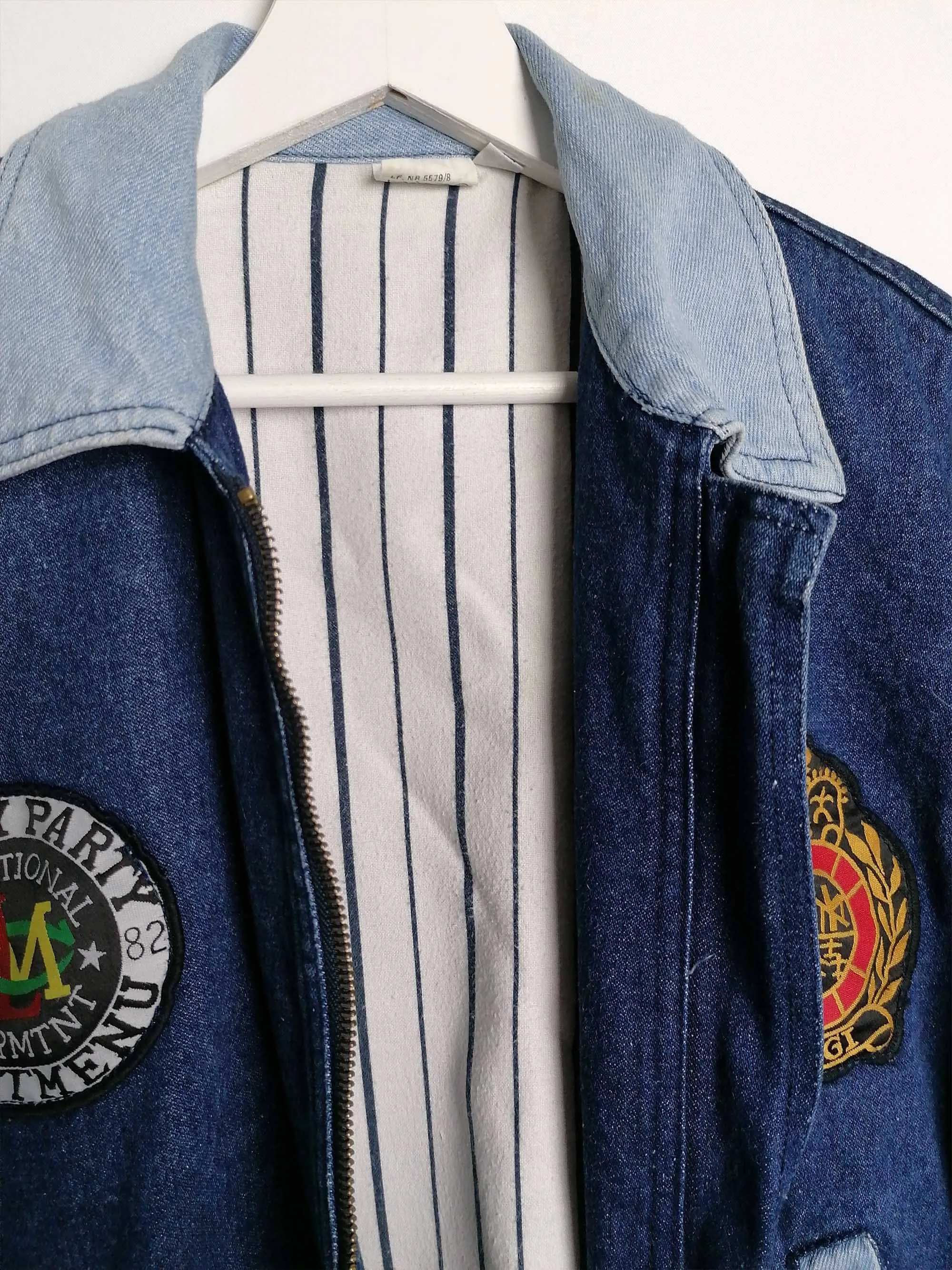 80s Denim College Jacket Patches size M