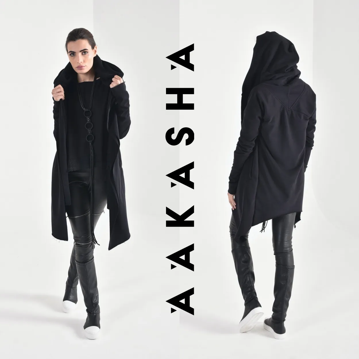 Aakasha Unisex Long Sleeve Plain Cotton Handmade Asymmetrical - Shop Now