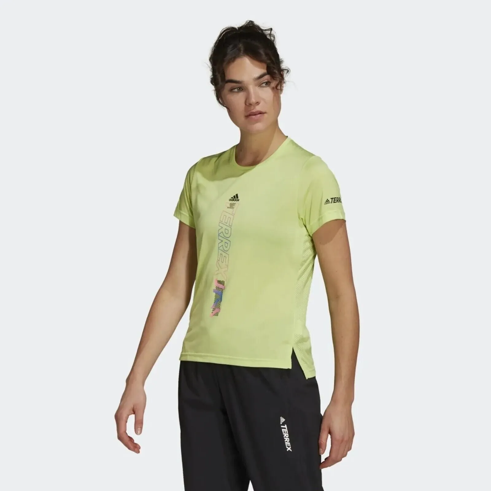 adidas Terrex Agravic Women's Trail Running Shirt - Lime Breathable Top