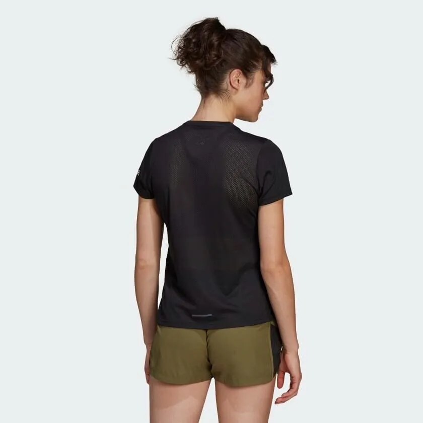 adidas Terrex Agravic Women's Trail Running T-Shirt - Black, Breathable, Reflective