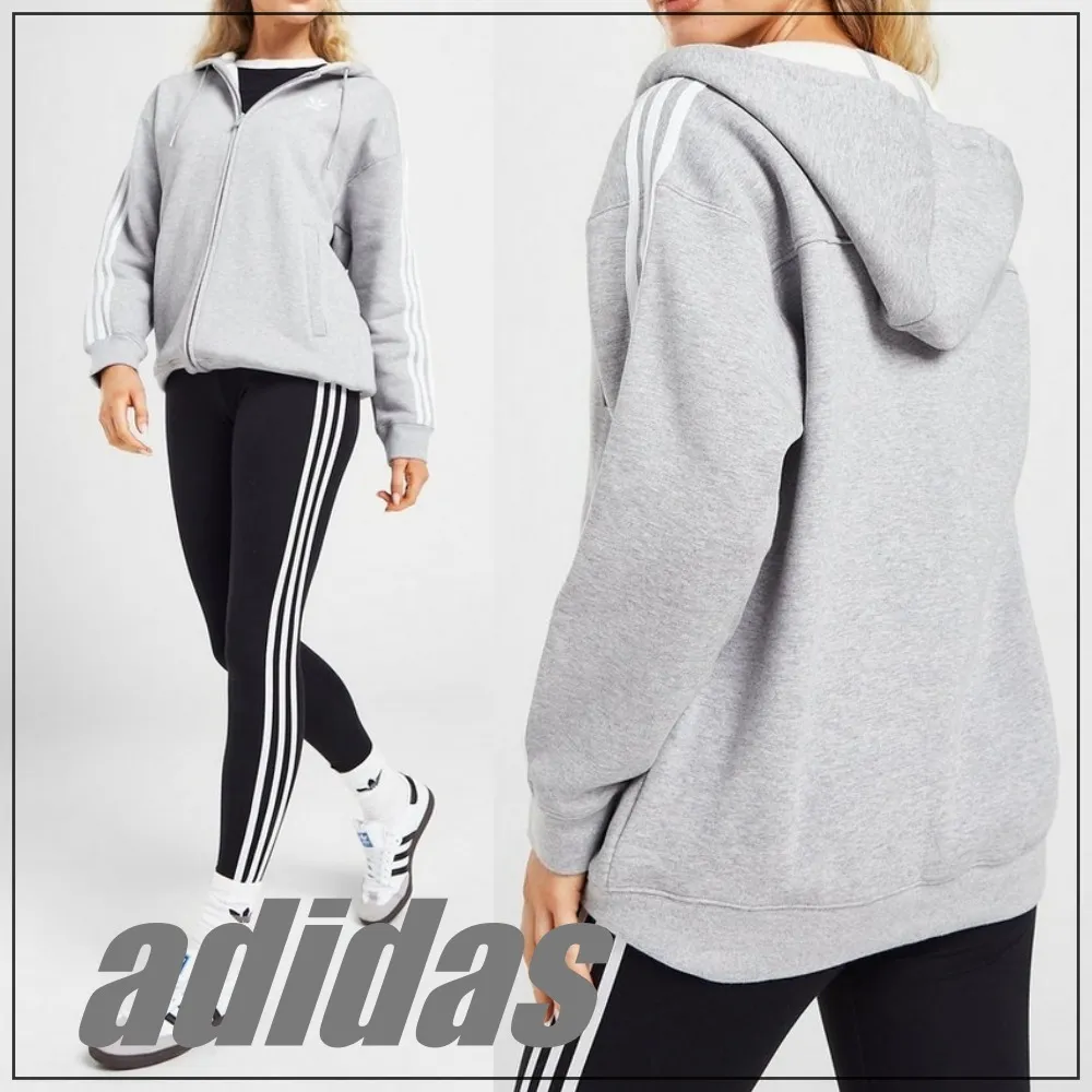 adidas Unisex Long Sleeves Plain Oversized Logo made from Blended Fabrics