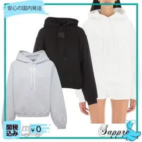 Alexander Wang | Street Style Long Sleeve Plain Logo Hoodies Sweatshirts