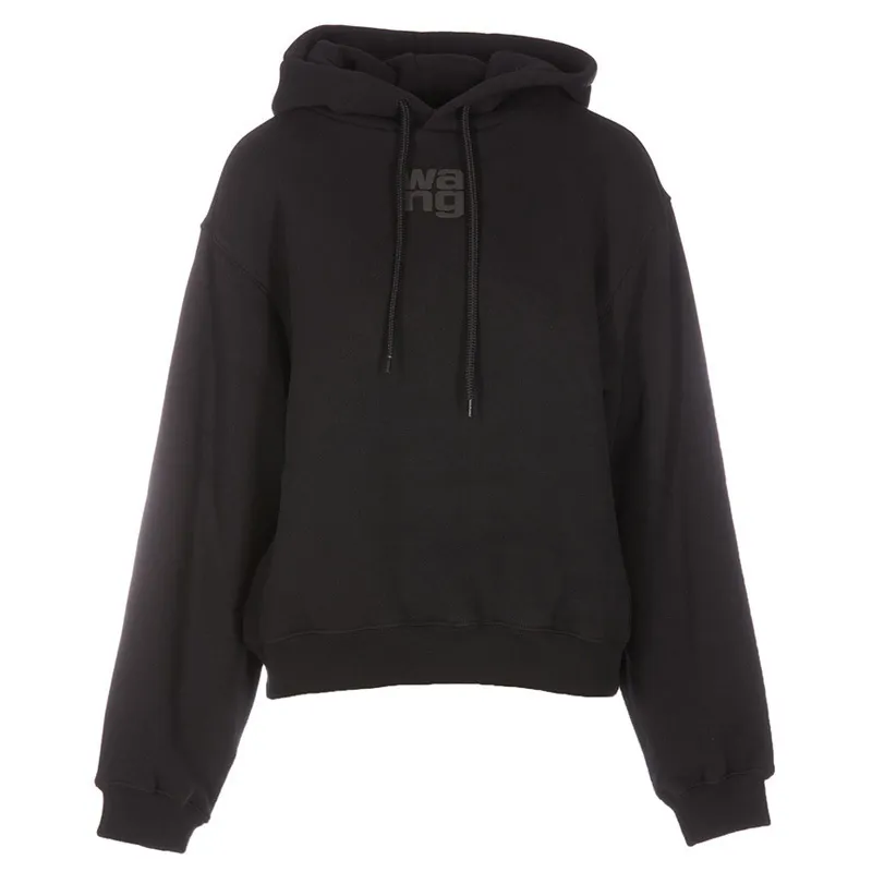 Alexander Wang | Street Style Long Sleeve Plain Logo Hoodies Sweatshirts