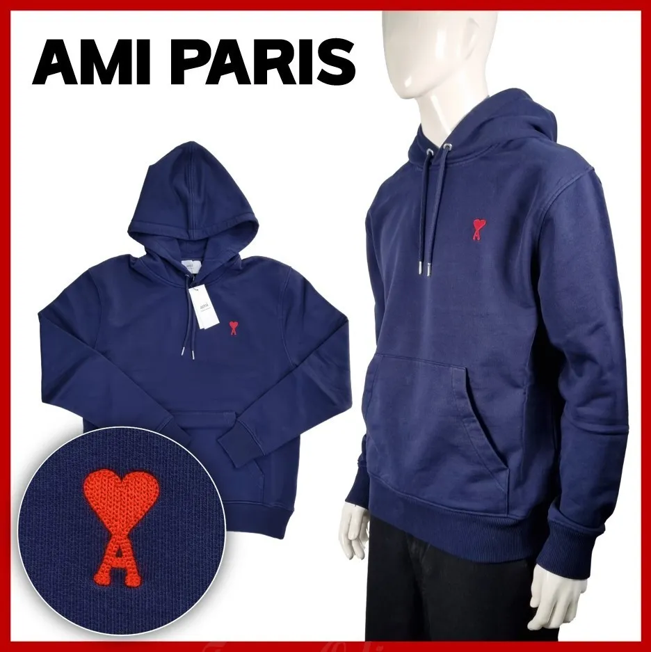 AMI PARIS Hoodies | Unisex Street Style Logo Designers