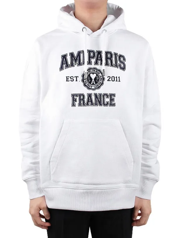 AMI PARIS Unisex Street Style Logo Hoodies & Sweatshirts