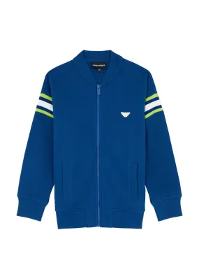 Armani Junior Track Jacket with Zipper and Arm Bands