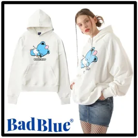 Bad Blue Unisex Street Style Hoodies & Sweatshirts