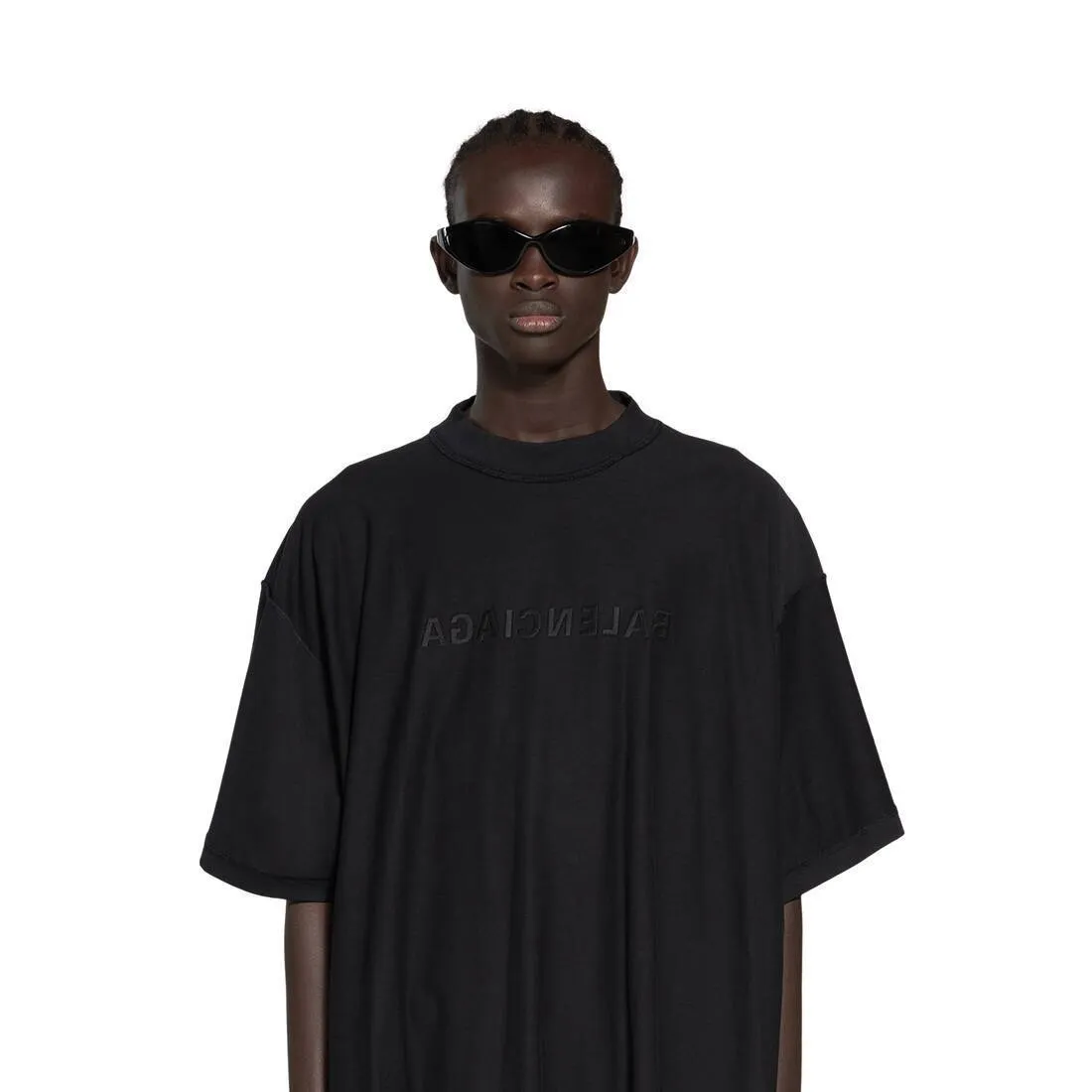 Balenciaga Black Oversized Mirror T-shirt