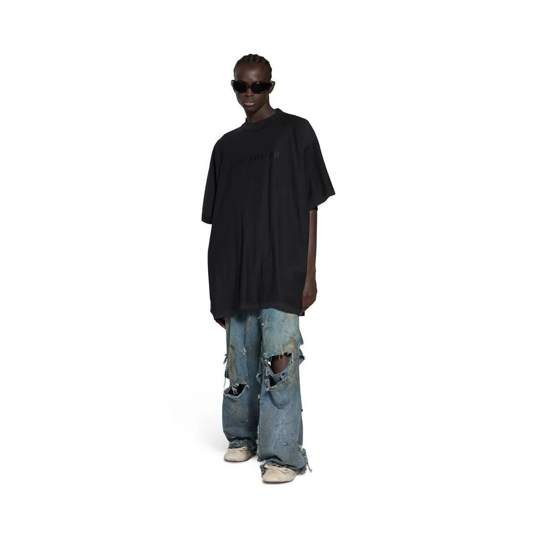 Balenciaga Black Oversized Mirror T-shirt