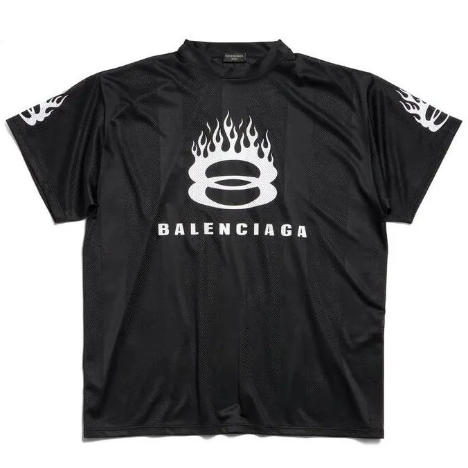 BALENCIAGA Burning Unity T-shirt - Oversized Black