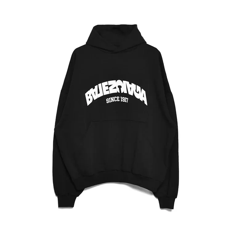 Balenciaga Unisex Hoodies & Sweatshirts with Plain Logo | Street Style