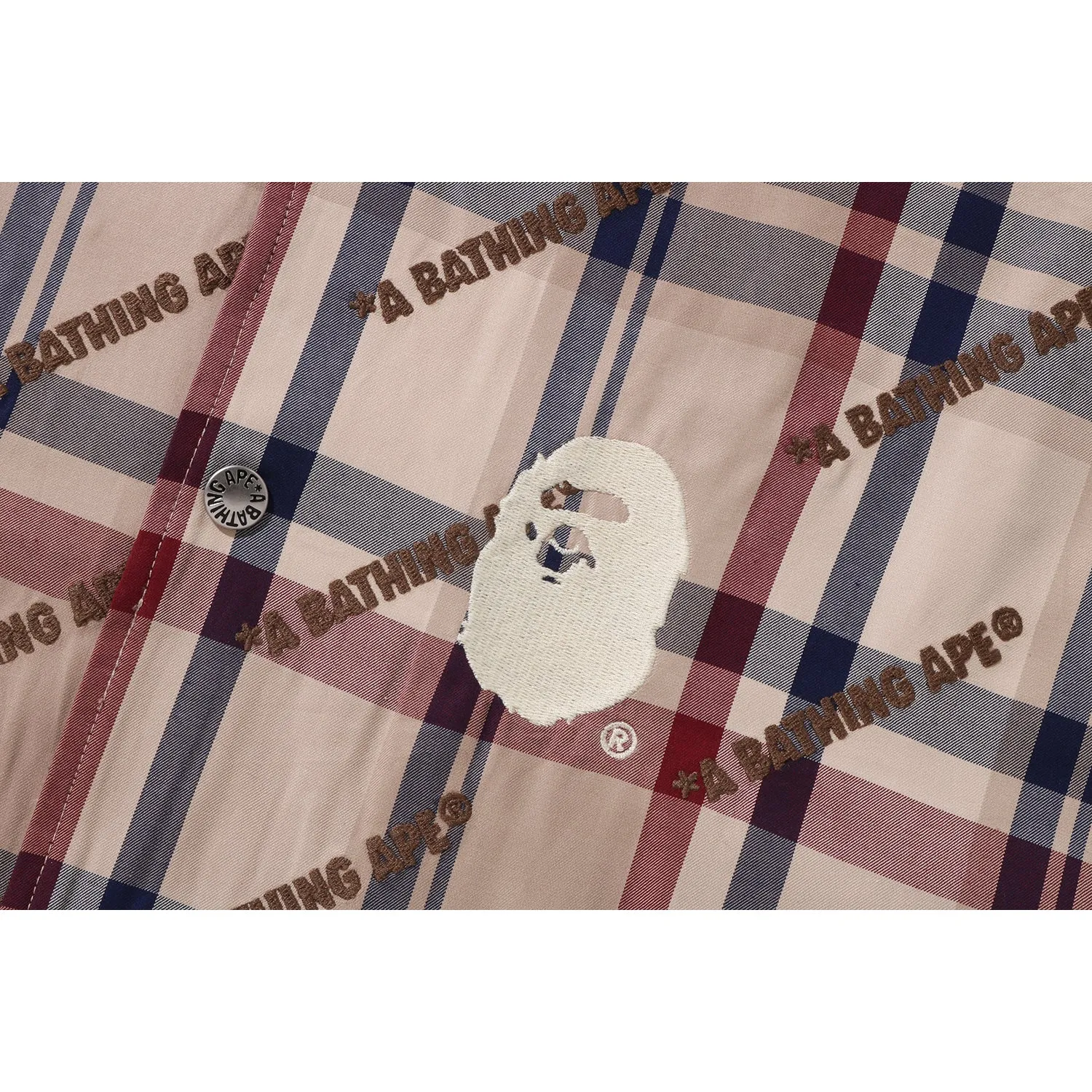 Bape Logo Check Pattern Coach Jacket for Men