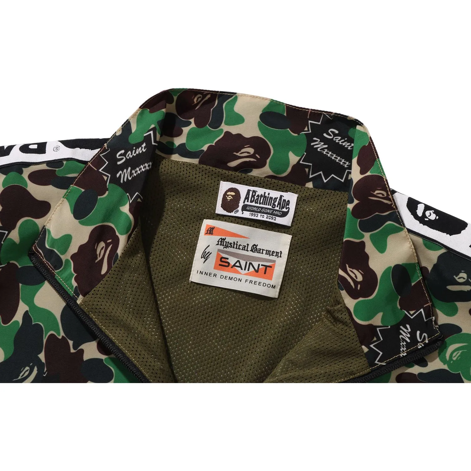 BAPE X SAINT MXXXXXX ABC CAMO Track Jacket for Men