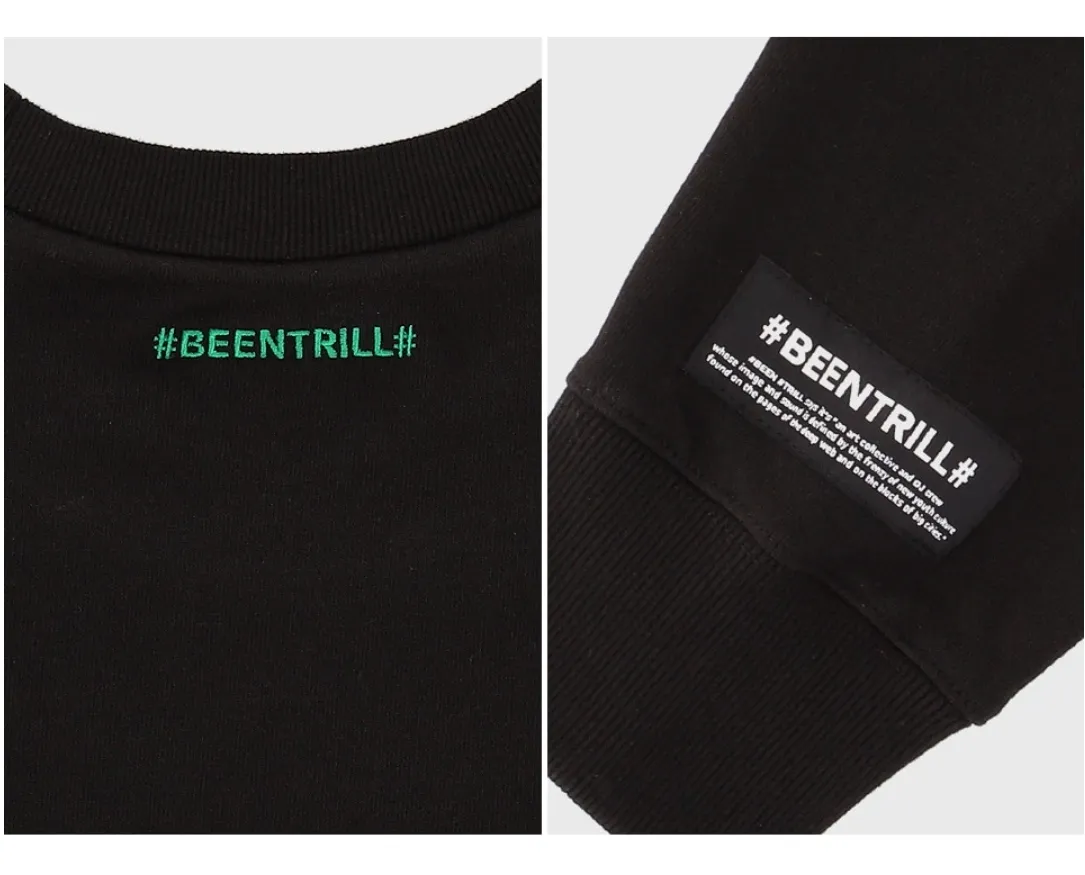 BEEN TRILL Unisex Cotton Logo Hoodies & Sweatshirts | Street Style