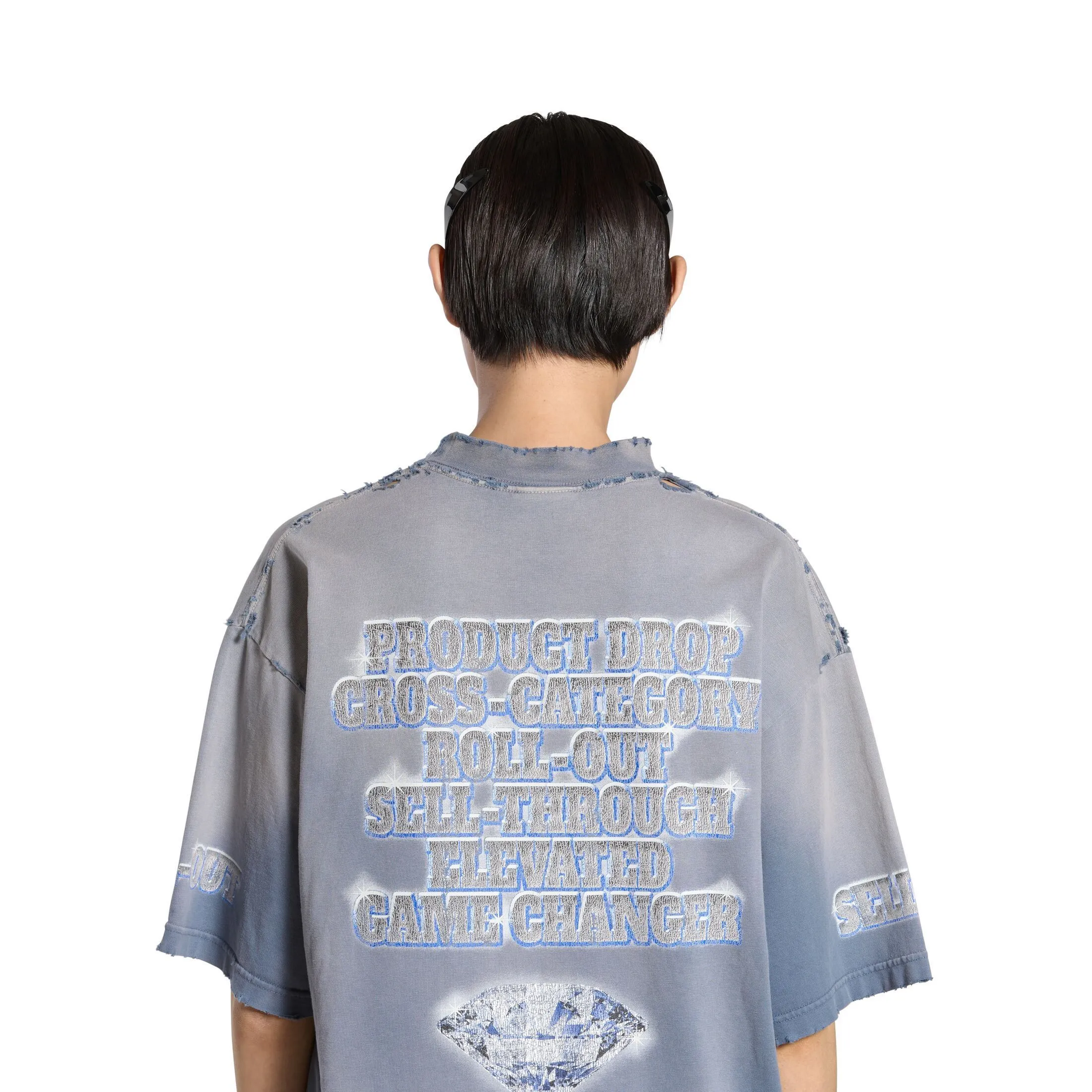 Blue Large Fit BALENCIAGA Snbn T-shirt