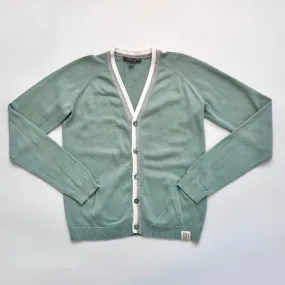 Bonpoint Duck Egg Blue Cotton Cardigan: Size 10 Years