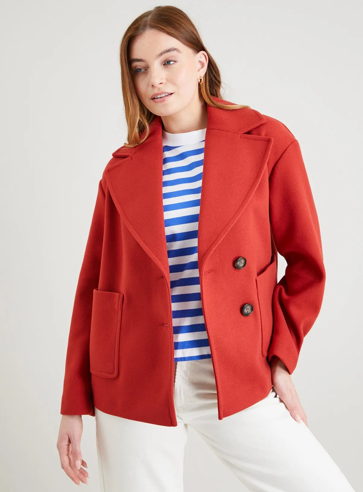 Buy Red Unlined Smart Blazer Coat 10 | Coats | Tu