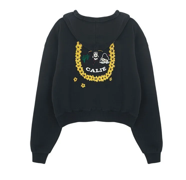 Calie | Street Style Long Sleeve Logo Hoodies and Sweatshirts