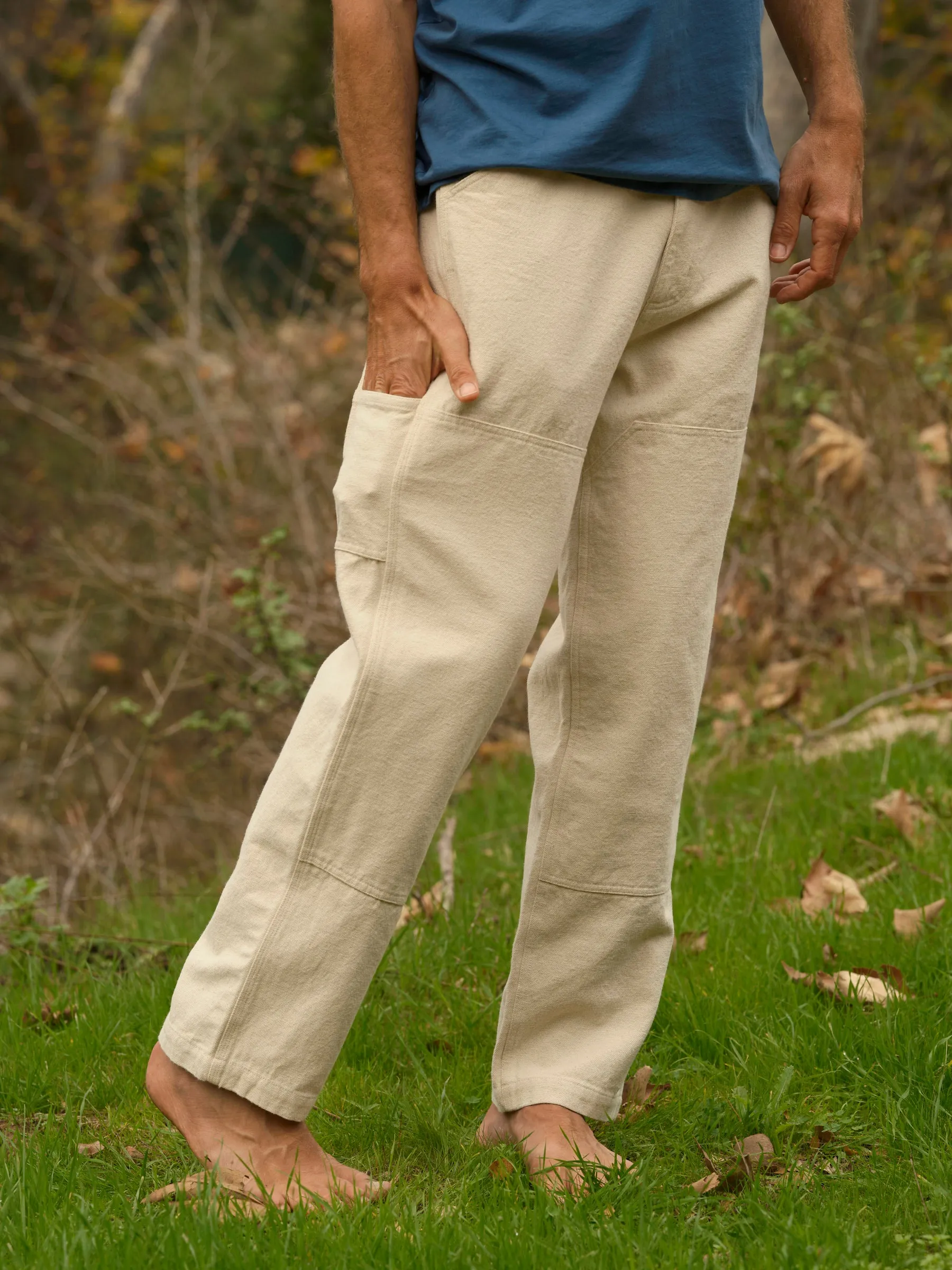 Canvas work pants for men