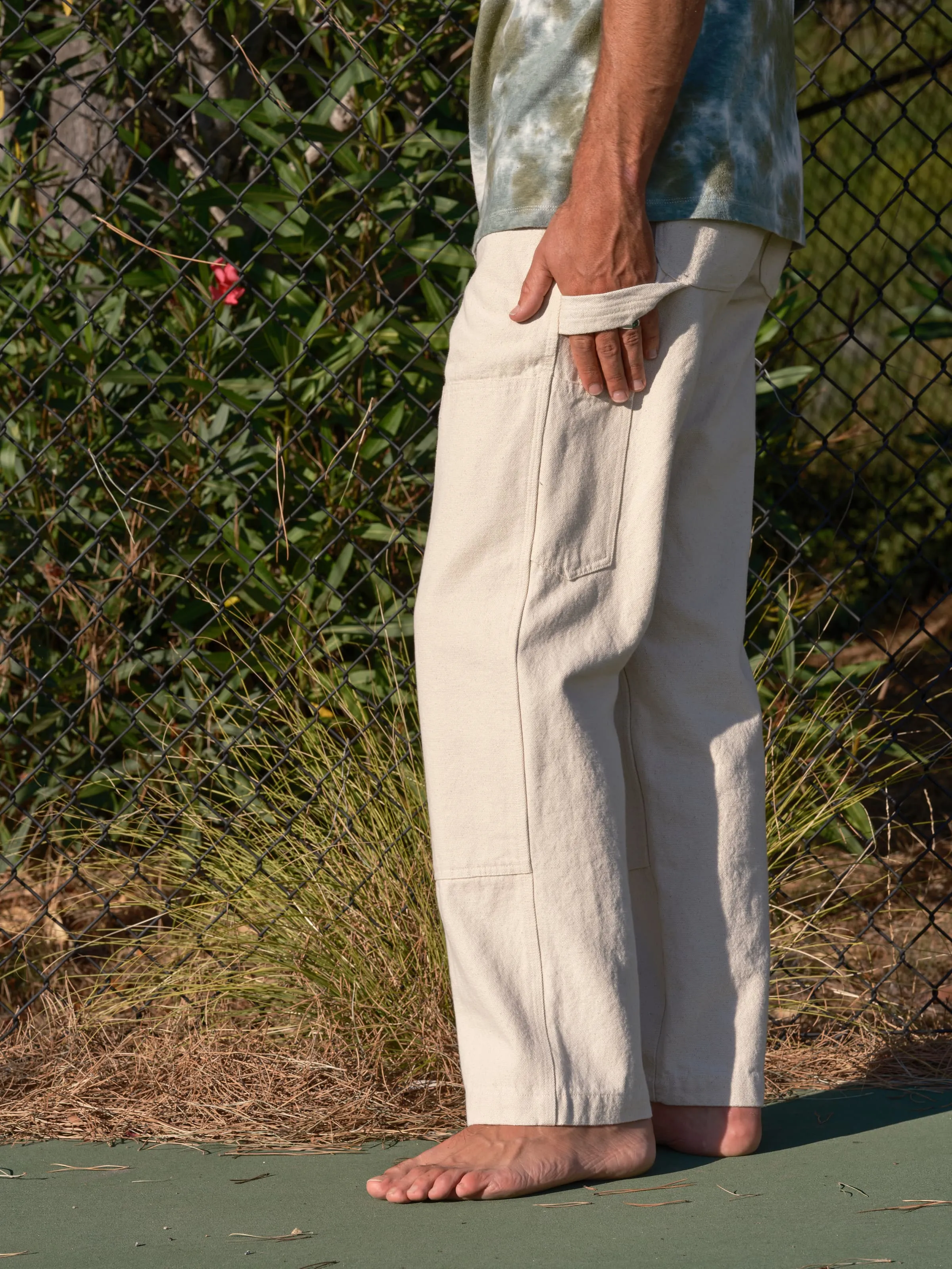 Canvas work pants for men