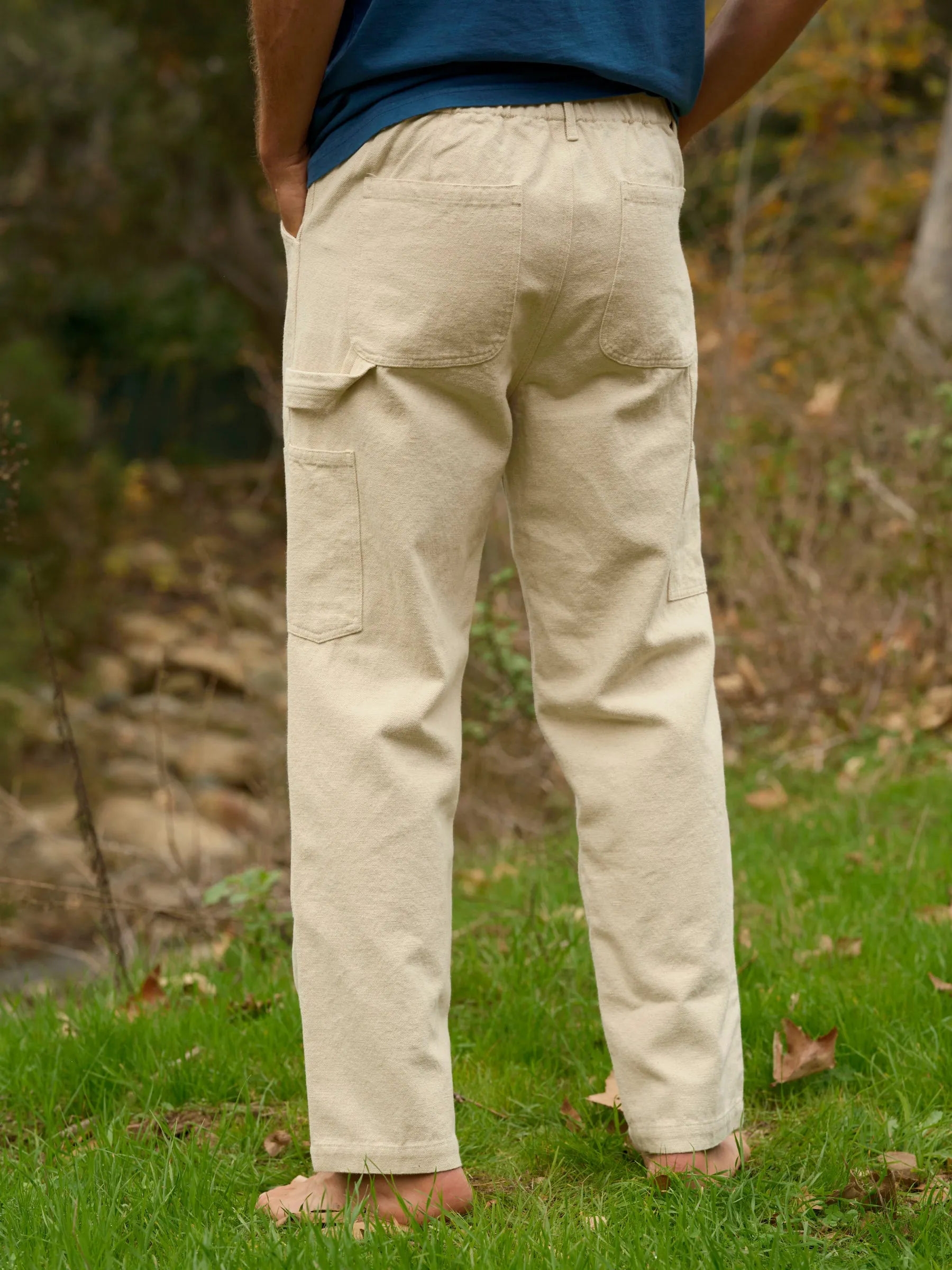 Canvas work pants for men