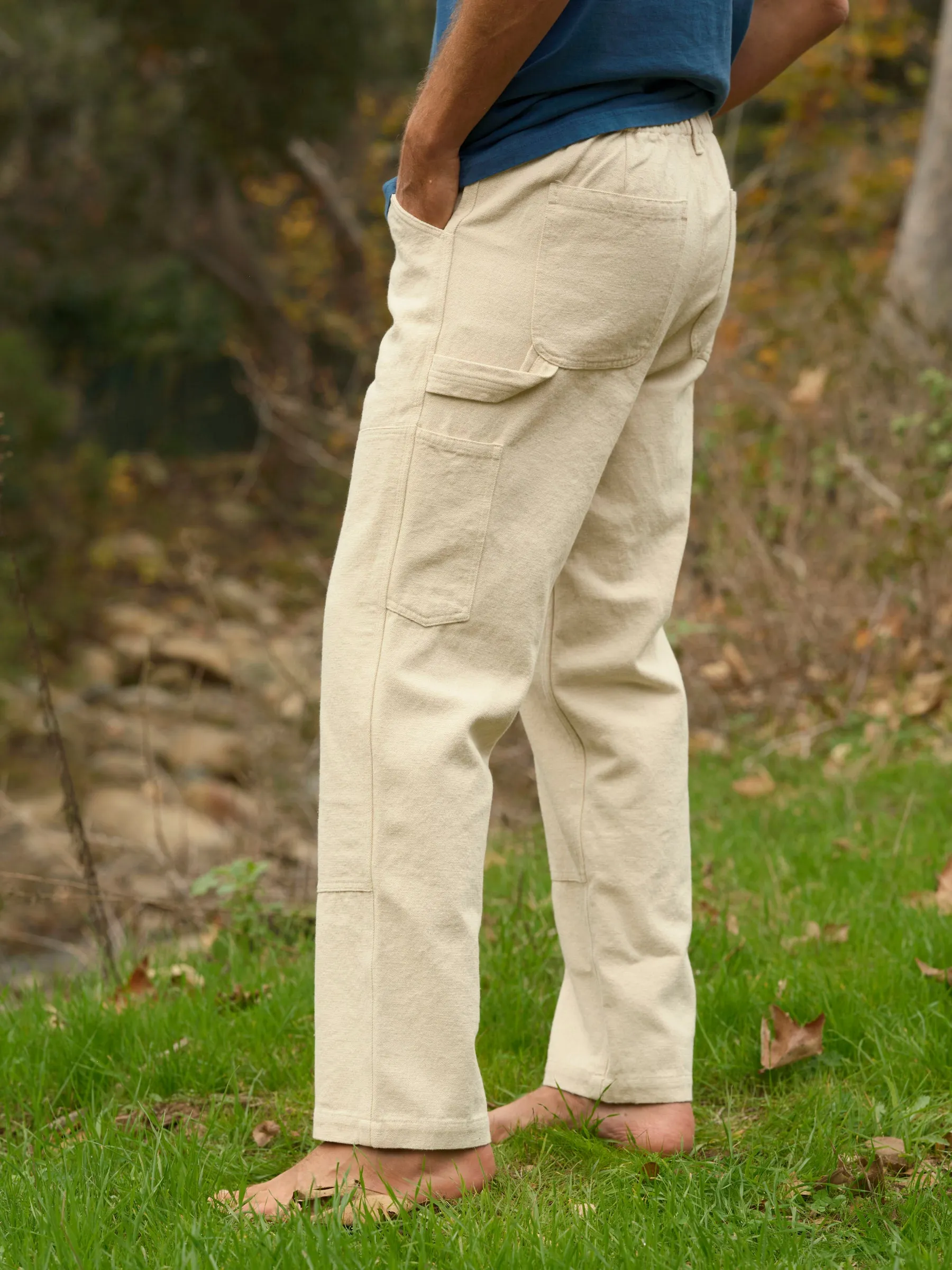 Canvas work pants for men