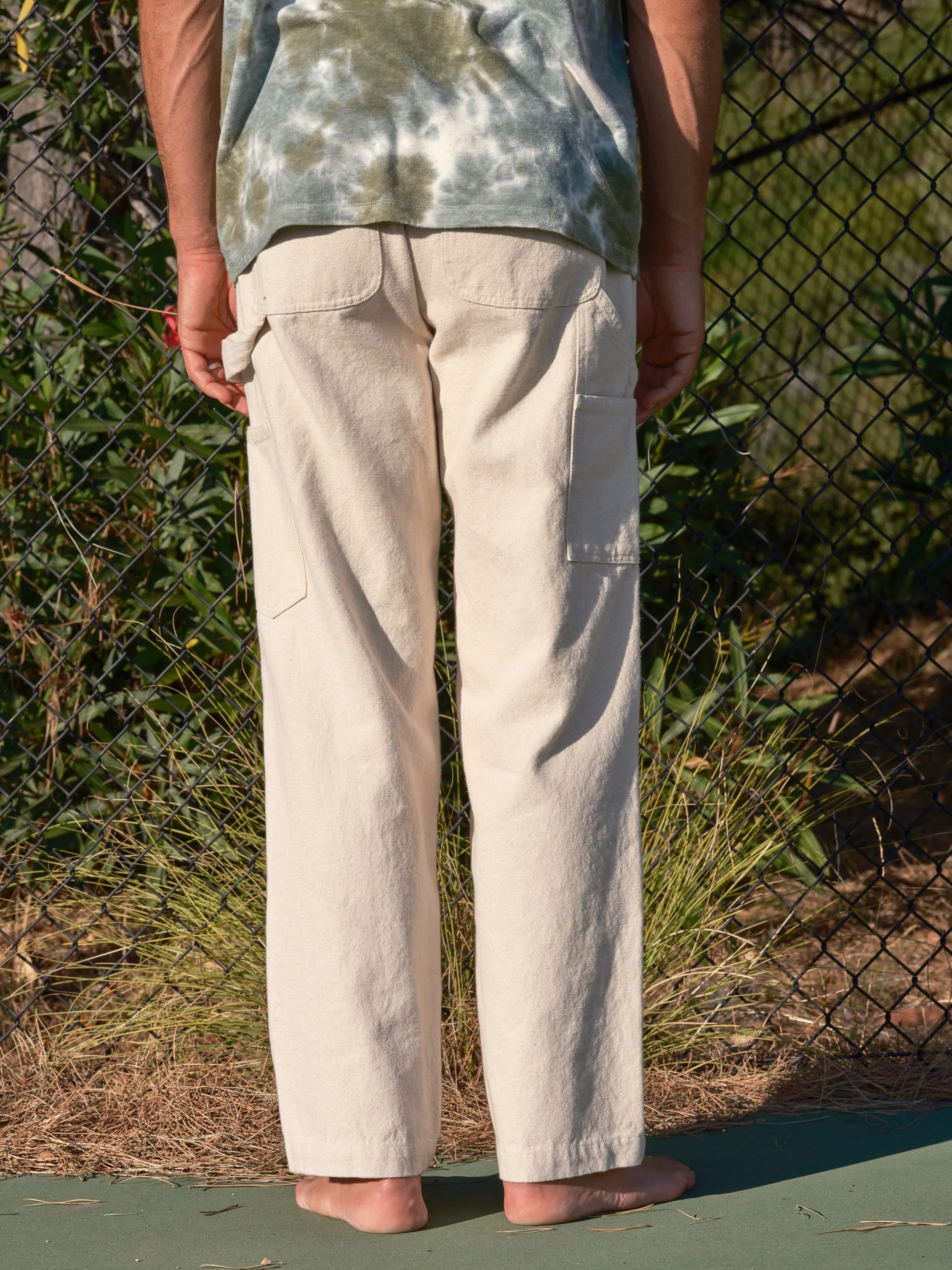 Canvas work pants for men