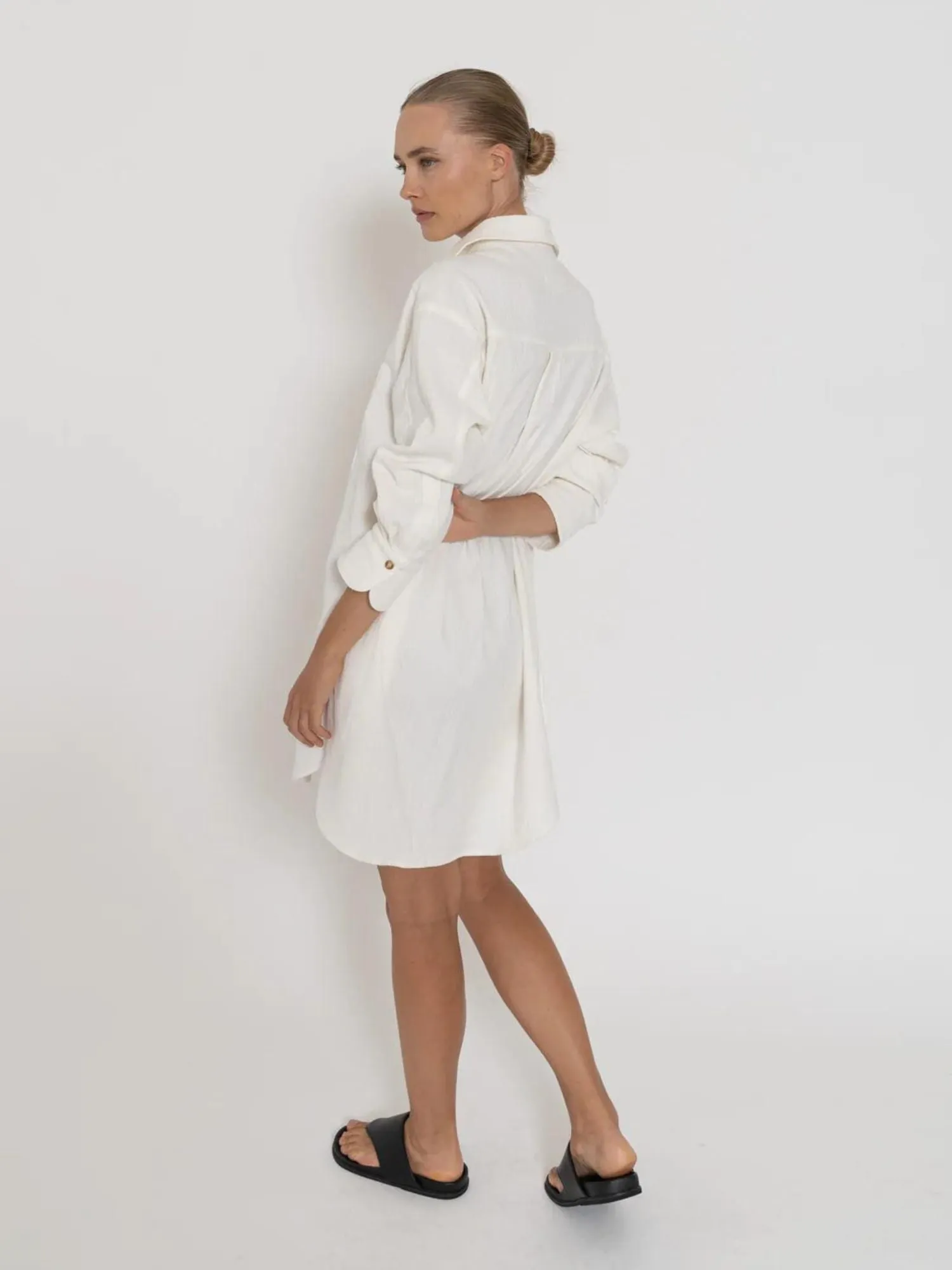 Capri Shirt Dress | White - Shop Now