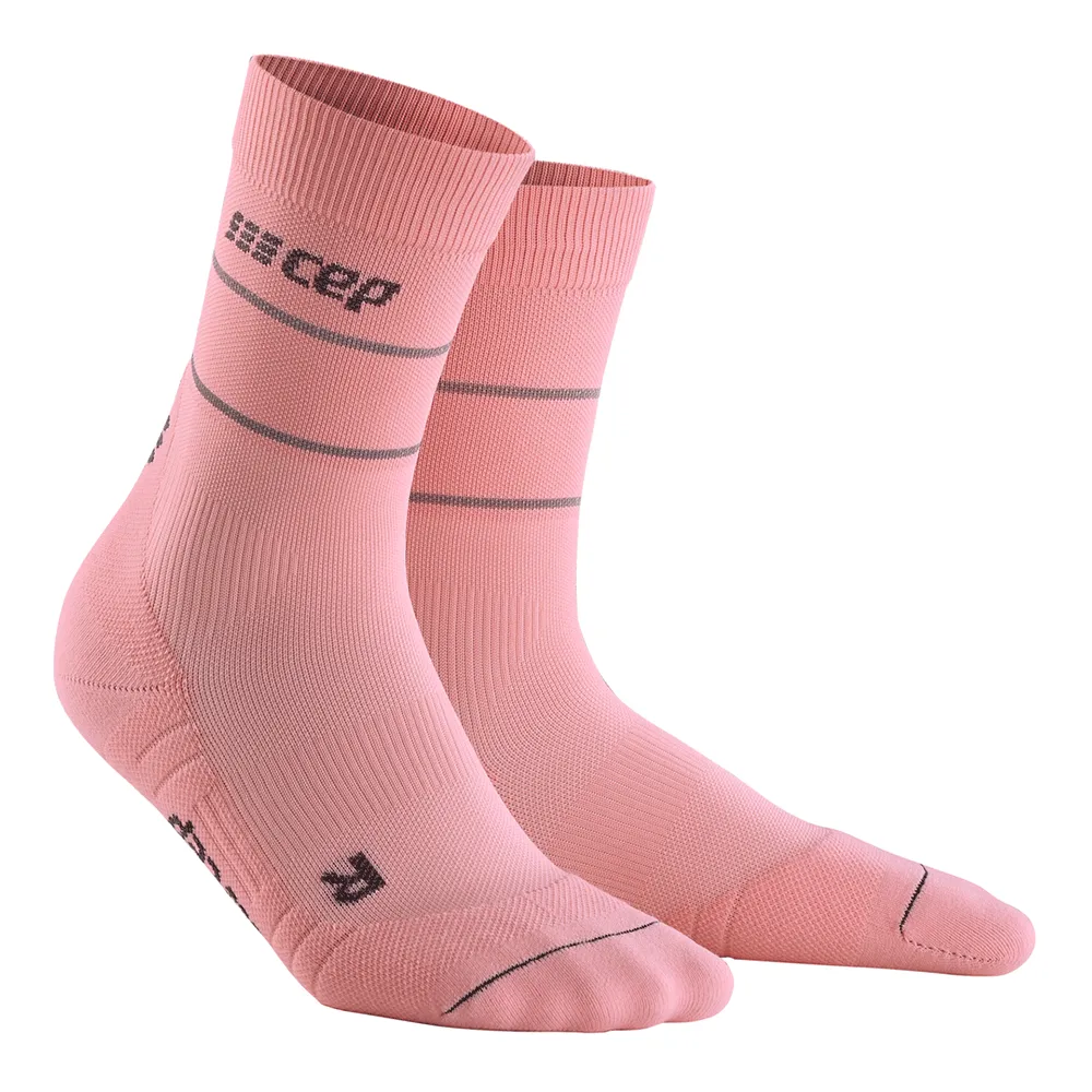 CEP mid cut socks for women with reflective feature