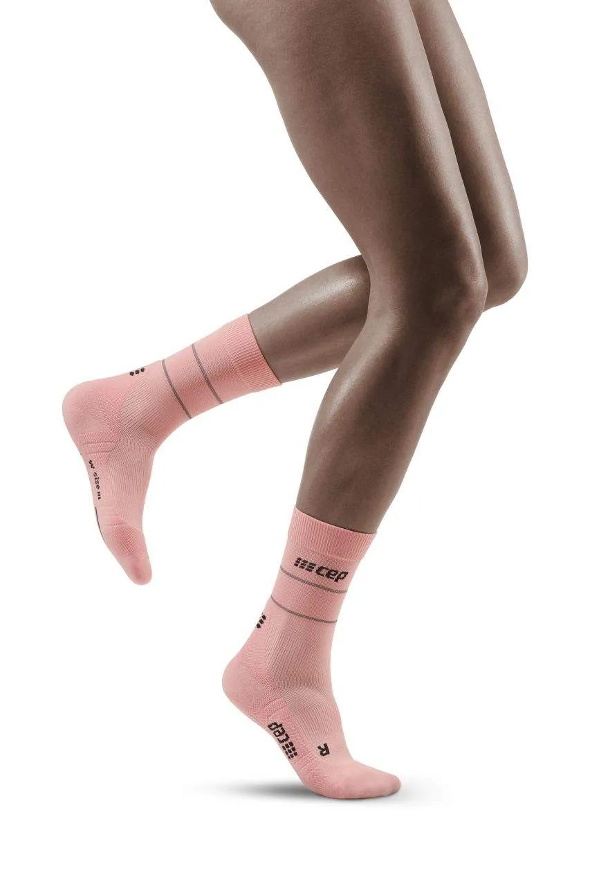 CEP mid cut socks for women with reflective feature