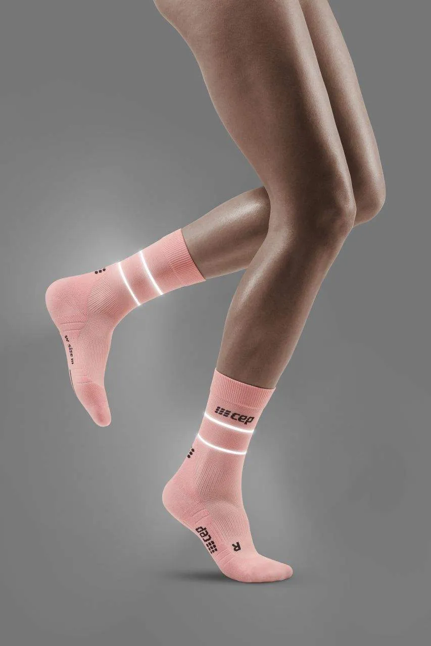 CEP mid cut socks for women with reflective feature