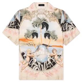 Cherub Print Silk Shirt - Multi