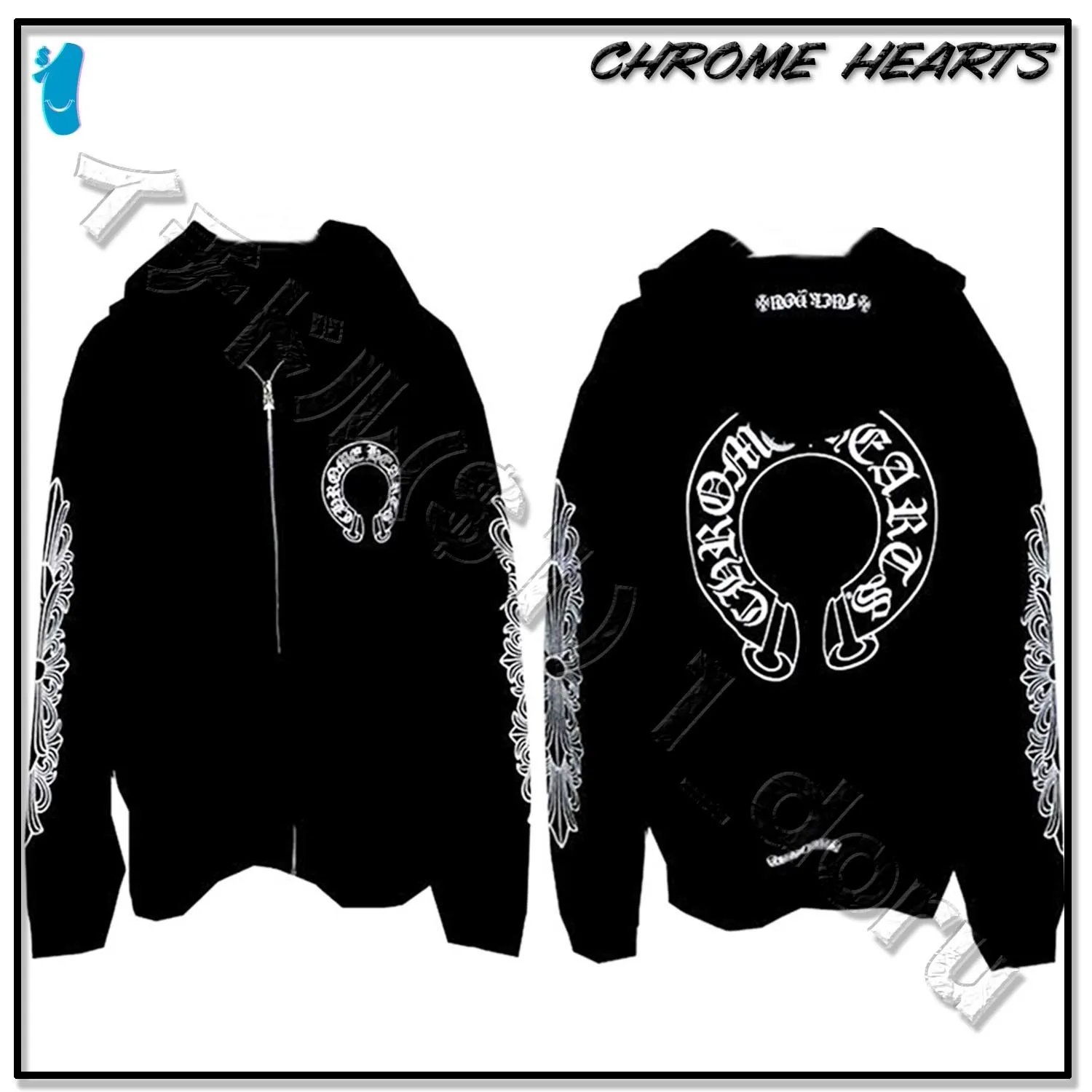 Chrome Hearts | Long Sleeve Hoodies | Street Style | Unisex | Cotton