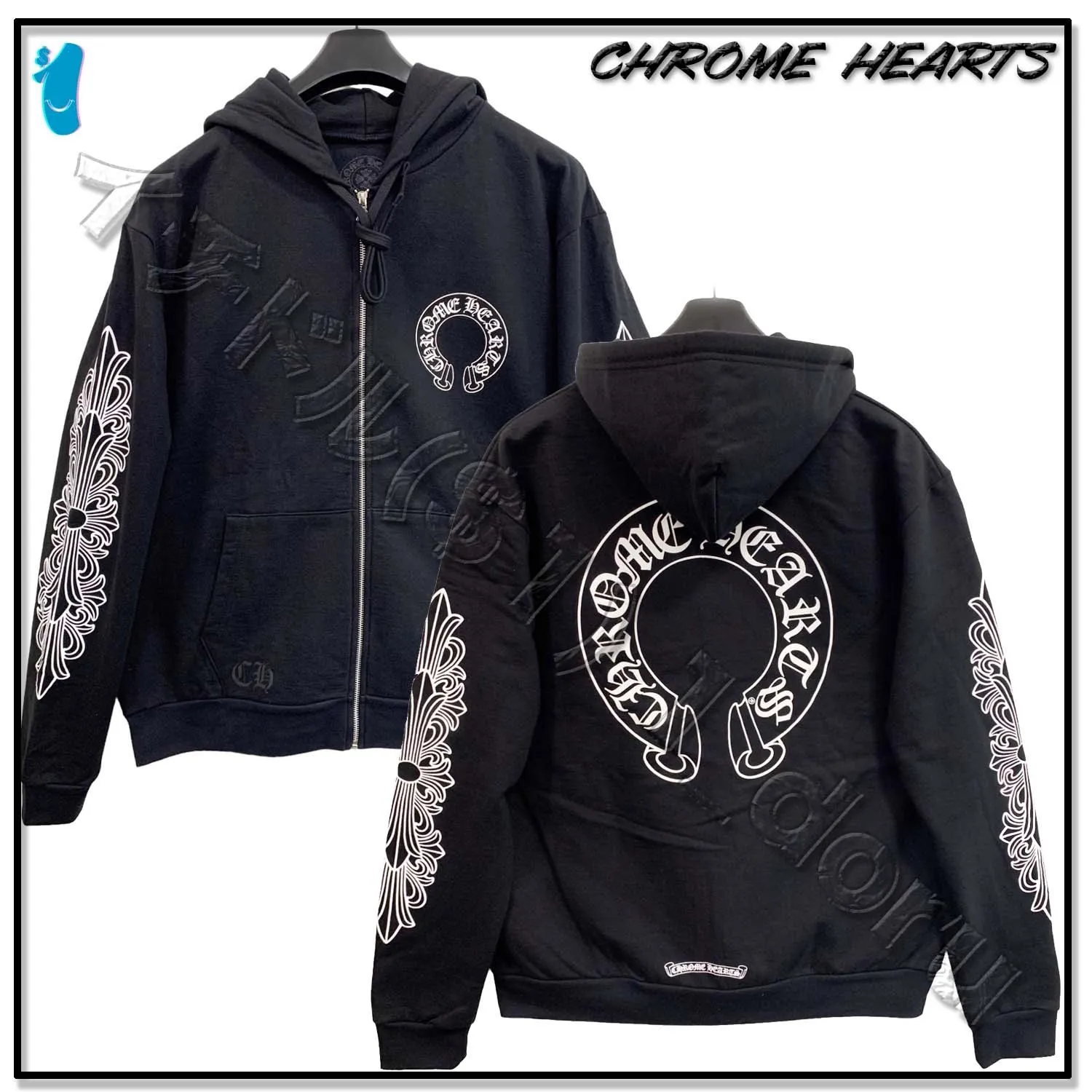 Chrome Hearts | Long Sleeve Hoodies | Street Style | Unisex | Cotton