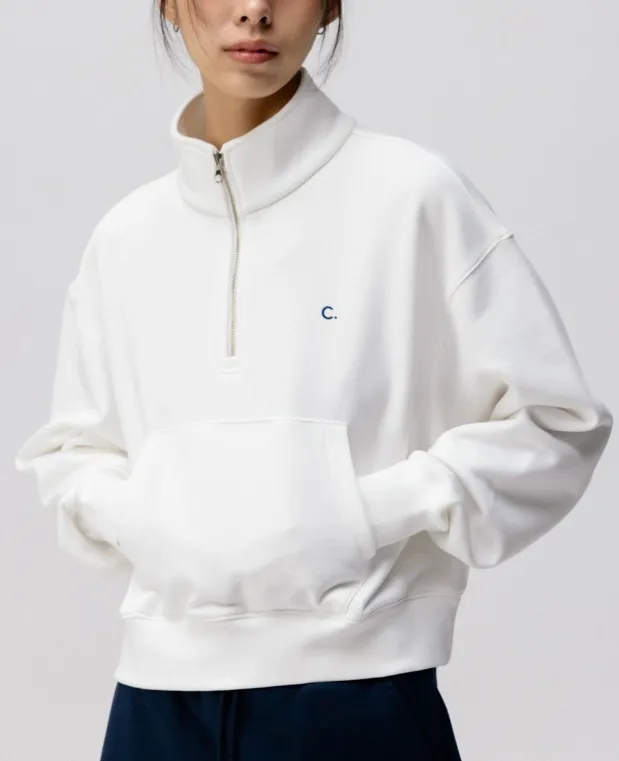 clove half-zip sweatshirt 24SS- Comfy - clove