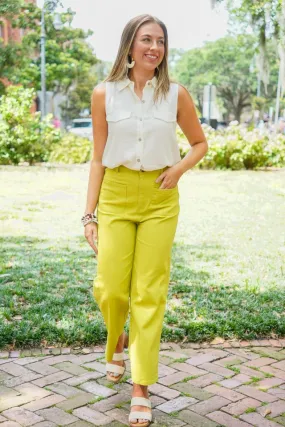 Connie Lime Trousers