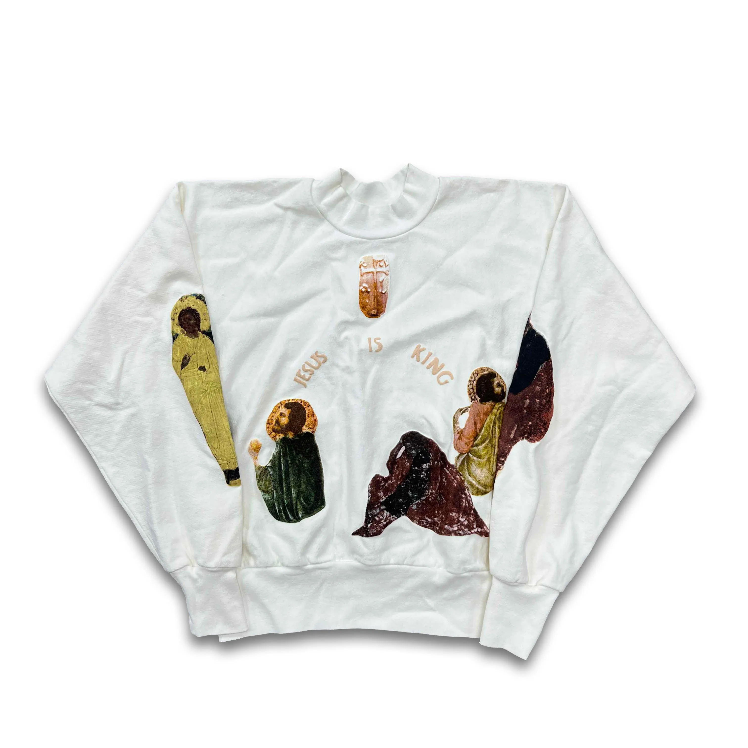 CPFM Crewneck Sweater JESUS IS KING CROSS White New (Cond) Size S