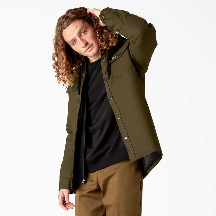 Dickies Canvas Duck Shirt Jacket Hood Dark Olive