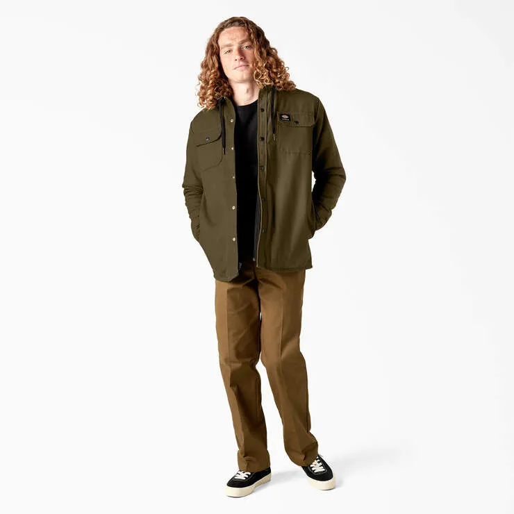 Dickies Canvas Duck Shirt Jacket Hood Dark Olive