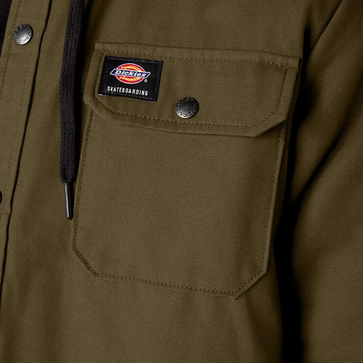 Dickies Canvas Duck Shirt Jacket Hood Dark Olive