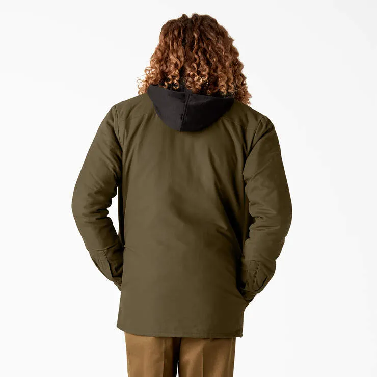 Dickies Canvas Duck Shirt Jacket Hood Dark Olive