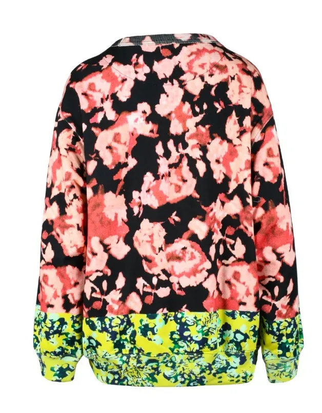 Dries Van Noten crew neck flower pattern sweatshirt, long sleeves, made of cotton, on sale