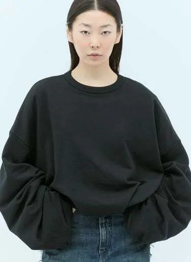 Dries Van Noten Crew Neck Long Sleeves Cotton Puff Sleeves