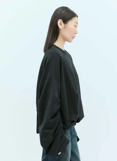 Dries Van Noten Crew Neck Long Sleeves Cotton Puff Sleeves