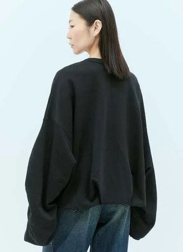 Dries Van Noten Crew Neck Long Sleeves Cotton Puff Sleeves